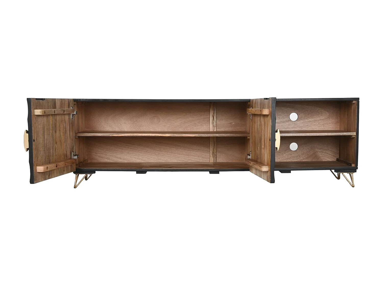 Mango metalen tv-standaard 160x40x50 Mandala zwart