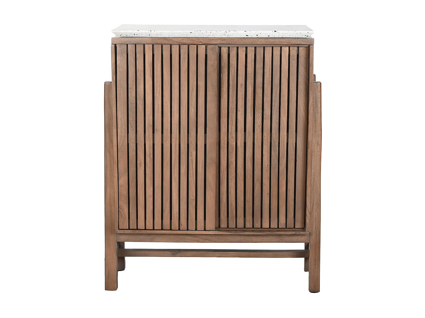 Dressoir van acaciahout terrazzo 80x40x110