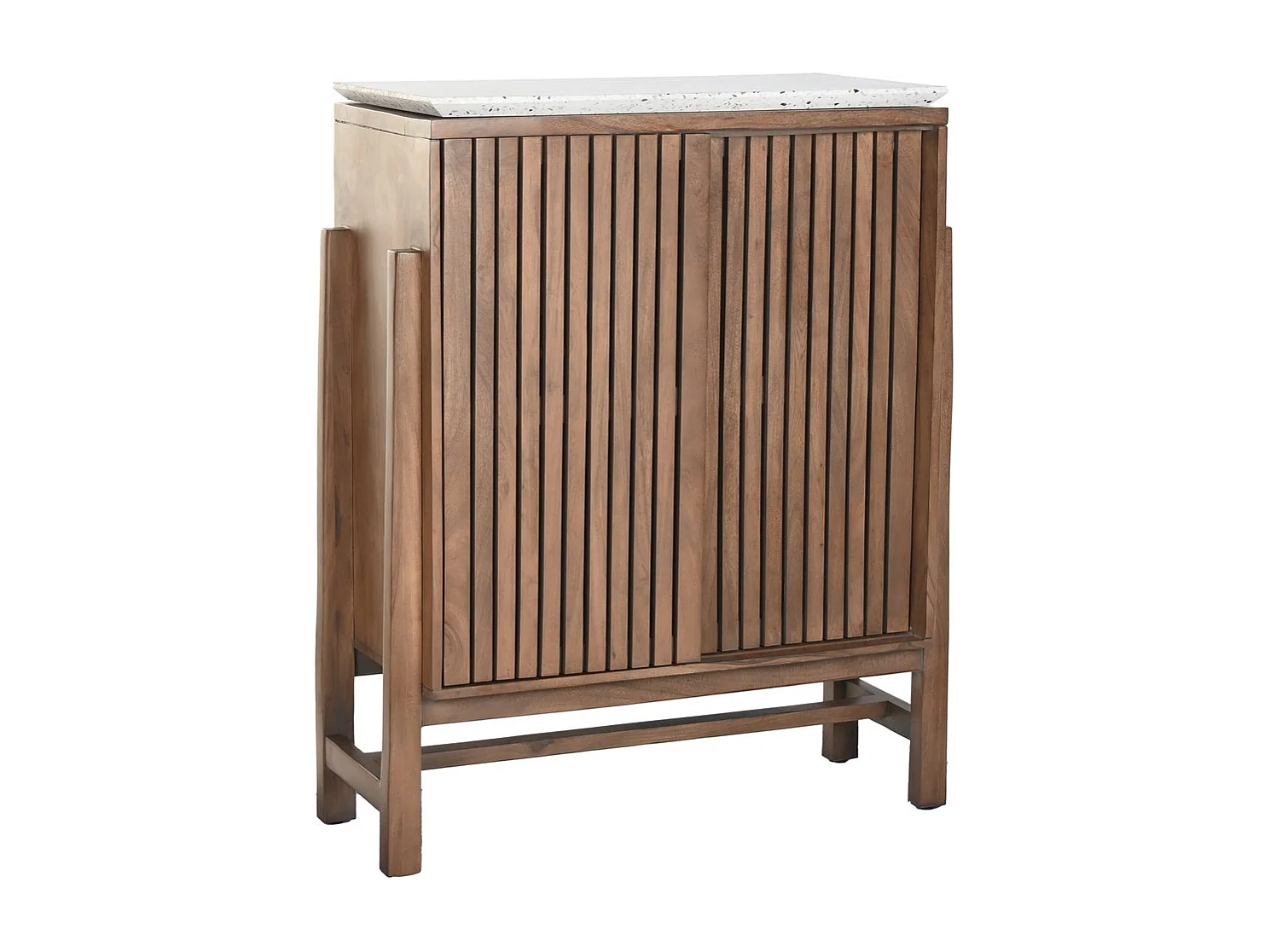 Dressoir van acaciahout terrazzo 80x40x110