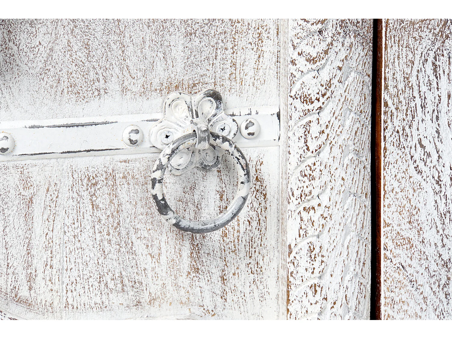 Mueble Tv Mango Metal 160X40X65 Decape Blanco