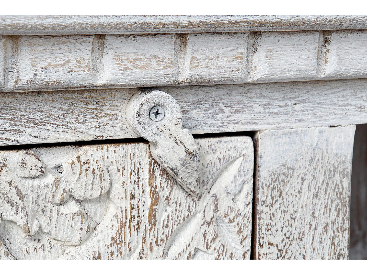 Mueble Tv Mango Metal 160X40X65 Decape Blanco