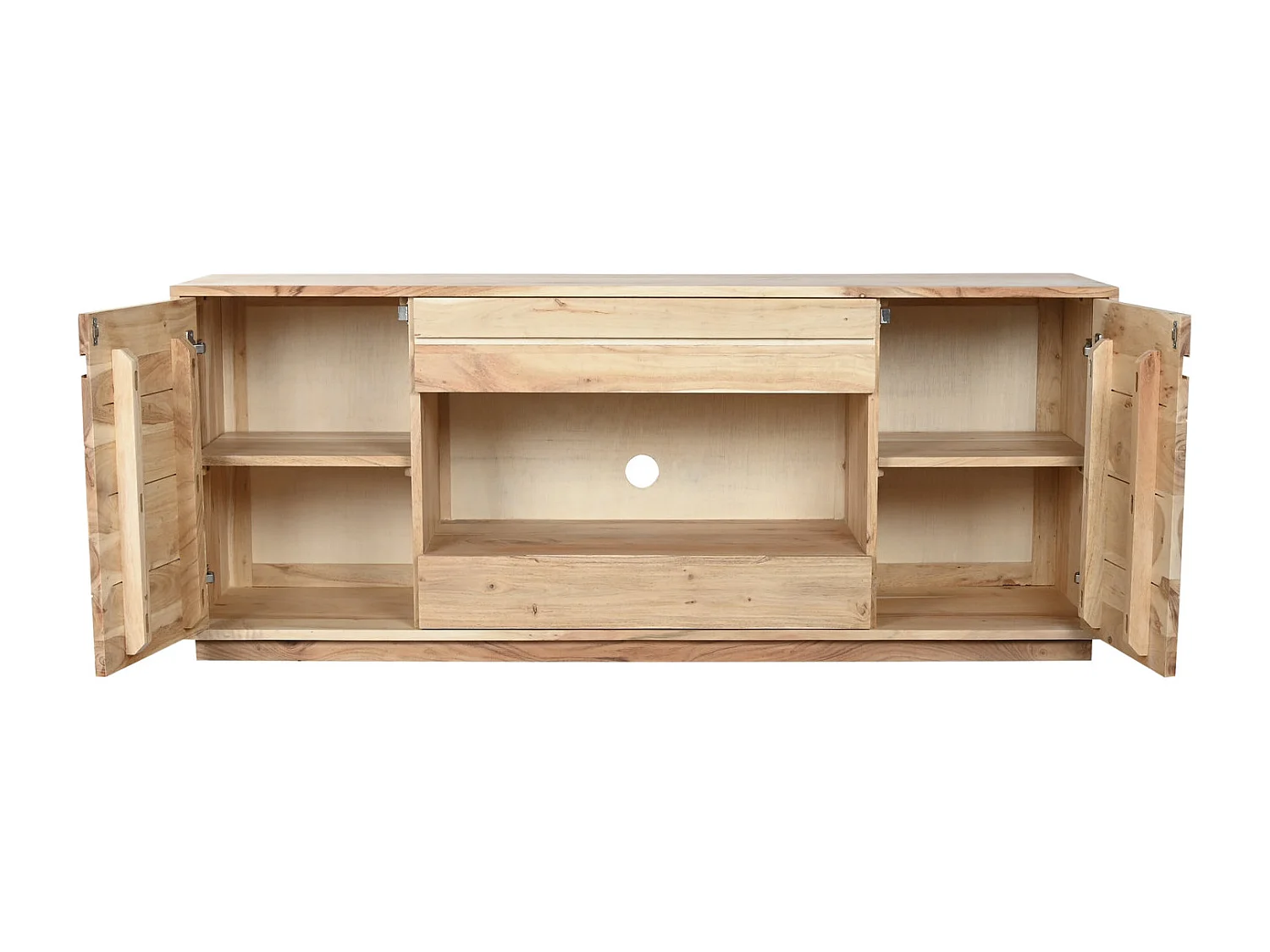 Acaciahouten tv-meubel 150x40x61 cm, naturel