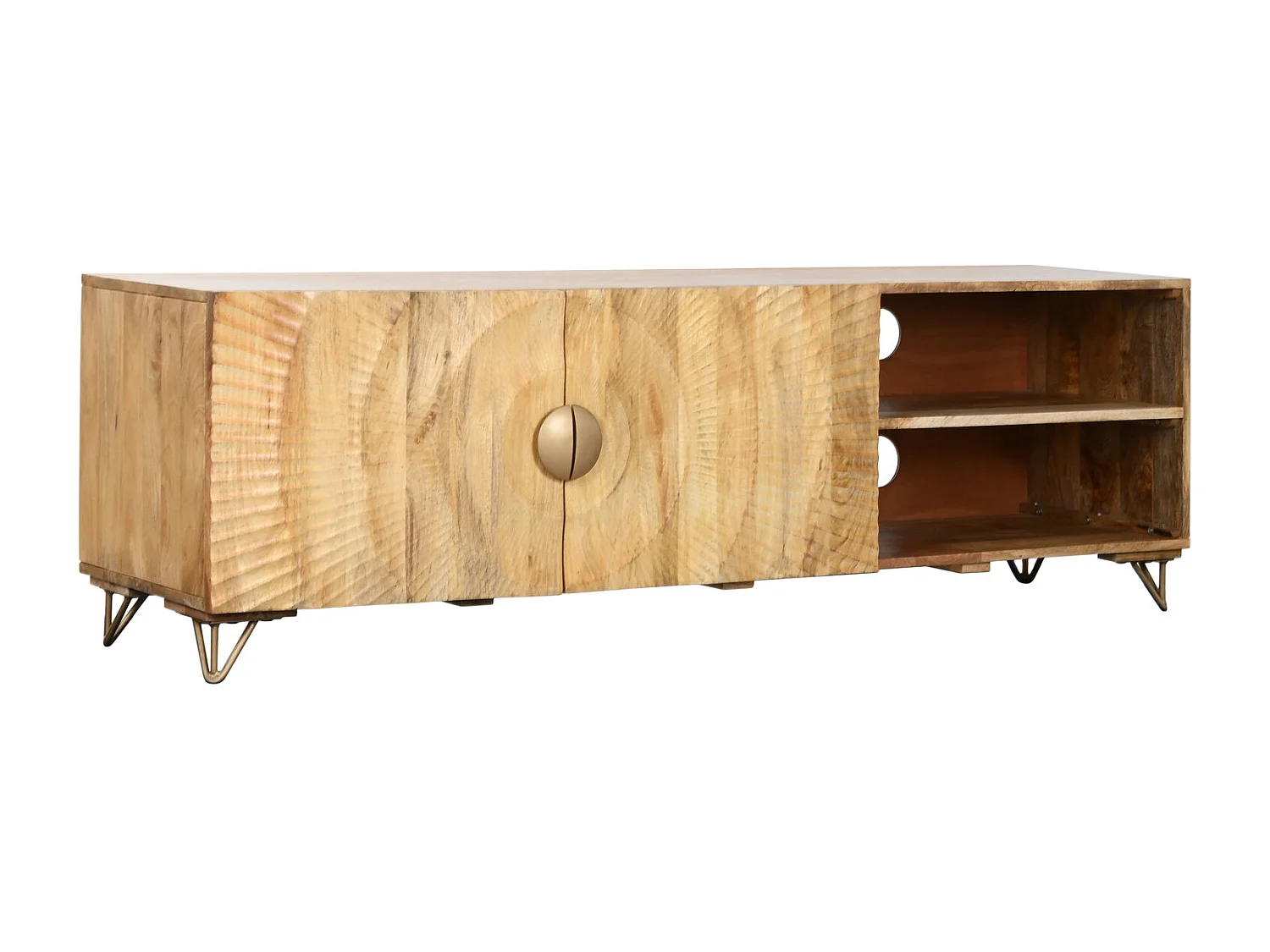 Mobile TV in metallo Mango 160X40X50 Mandala Naturale