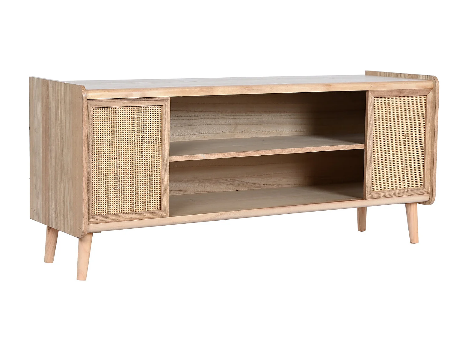 Mobile TV in rattan di paulonia 120X35X54 naturale