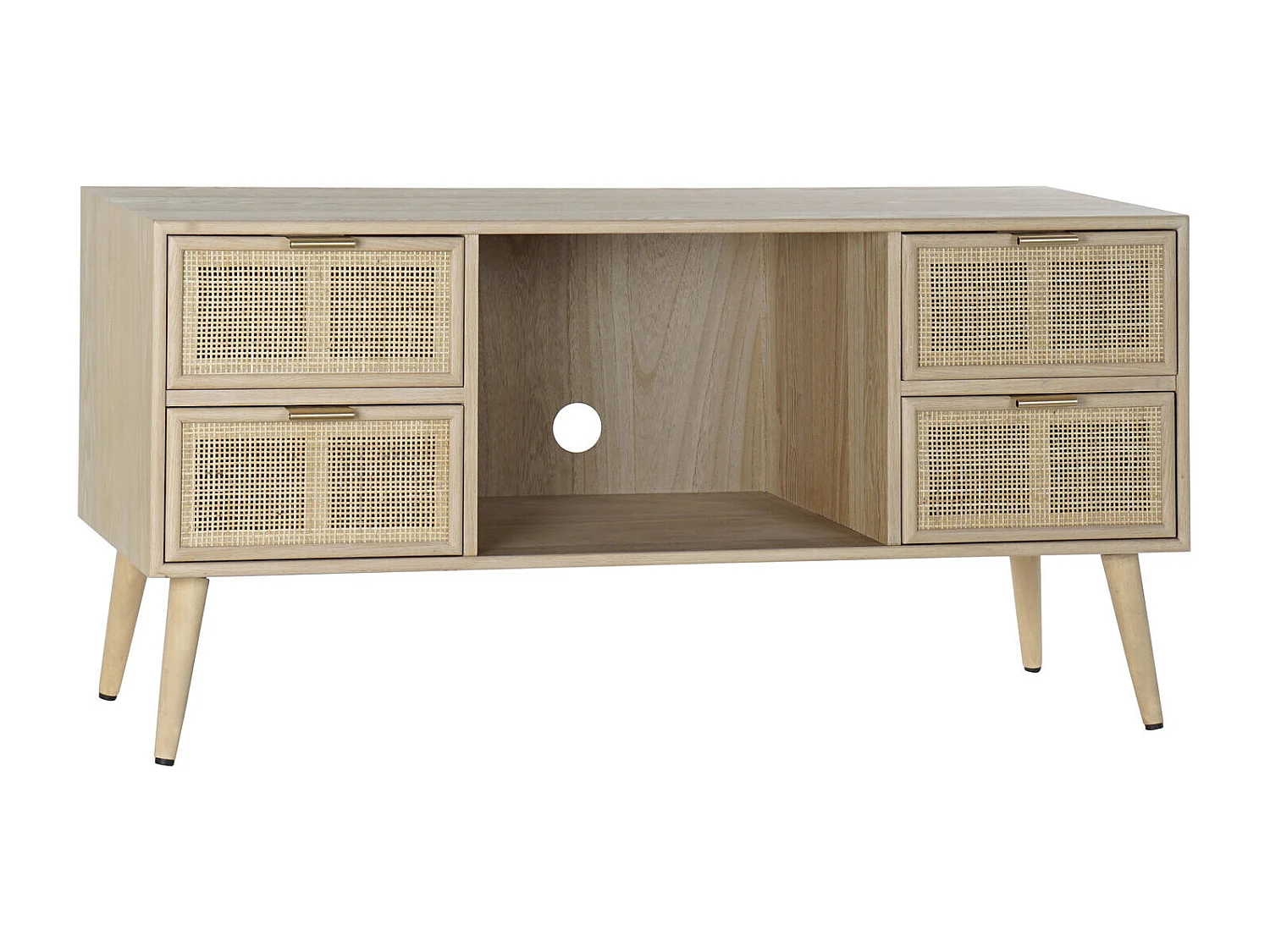 Paulownia MDF tv-meubel 120x42x60 naturel raster