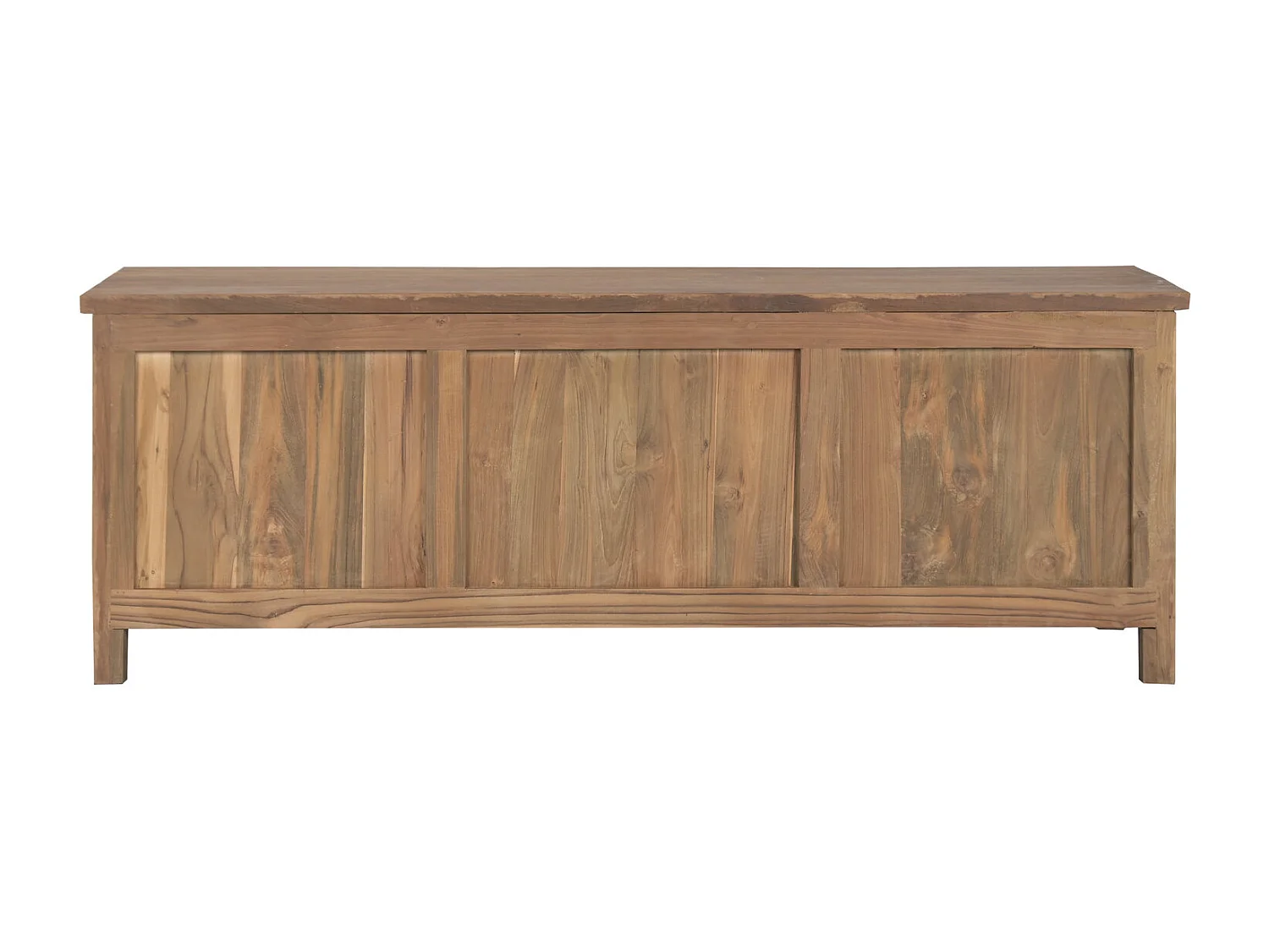 Mueble Tv Teca Reciclada Ratan 140X45X50 Marron