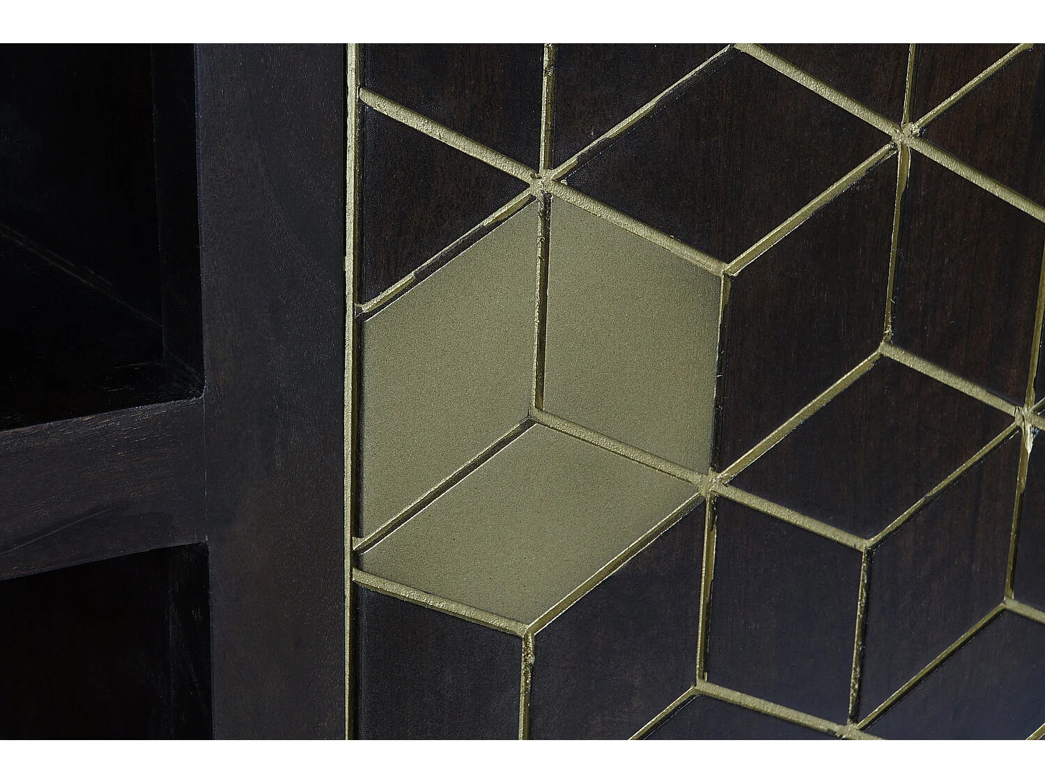 Mobile TV in metallo Acacia 140X40X55 Marrone