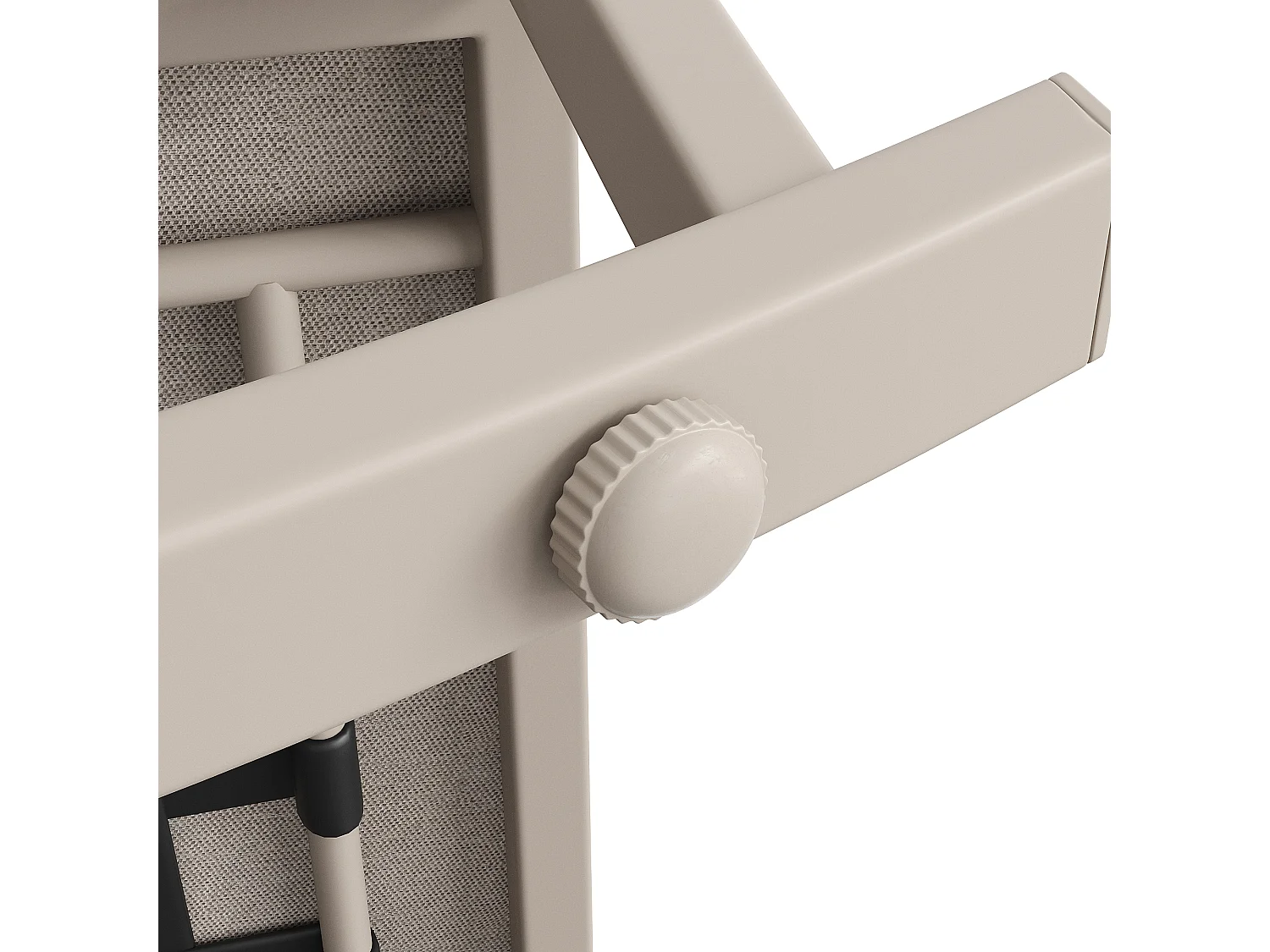 Fotel bujany ogrodowy - 65 x 79 x 78 cm - metalowa rama - z poduszkami - metal - beżowy