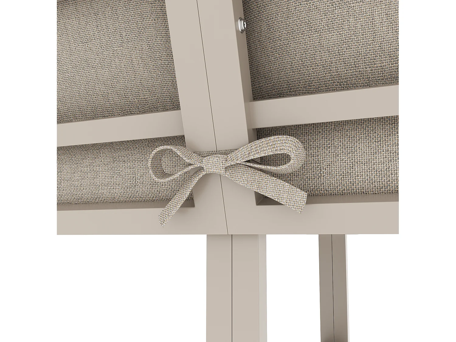 Ensemble salon de jardin 7-8 places - avec canapé d'angle + table + 2 fauteuils tressés à la main - métal - beige