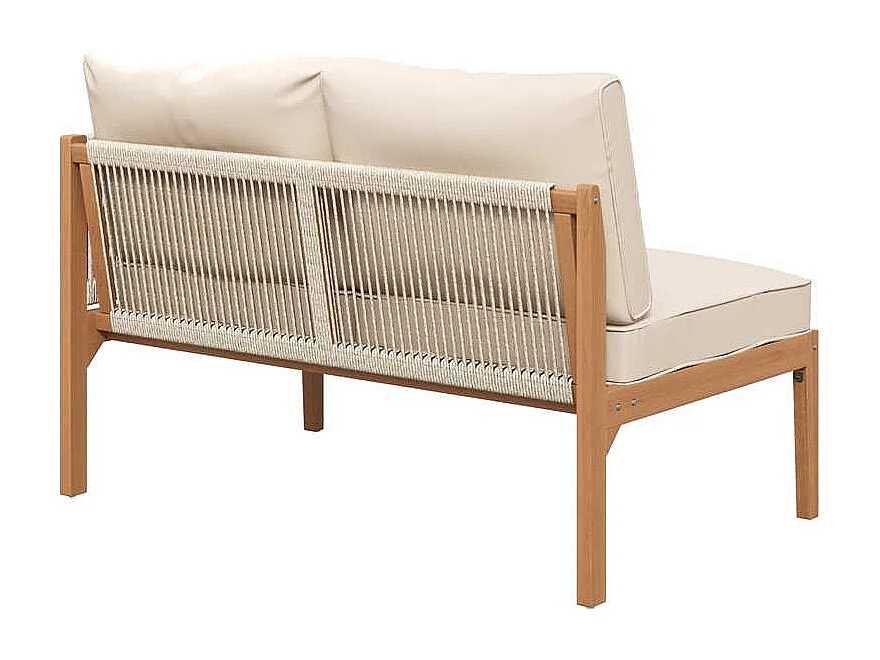 Gartenmöbelset für 7–8 Personen – 240 x 184 x 64 cm – bestehend aus Sofa, Tisch und Sessel – Polyester – Beige