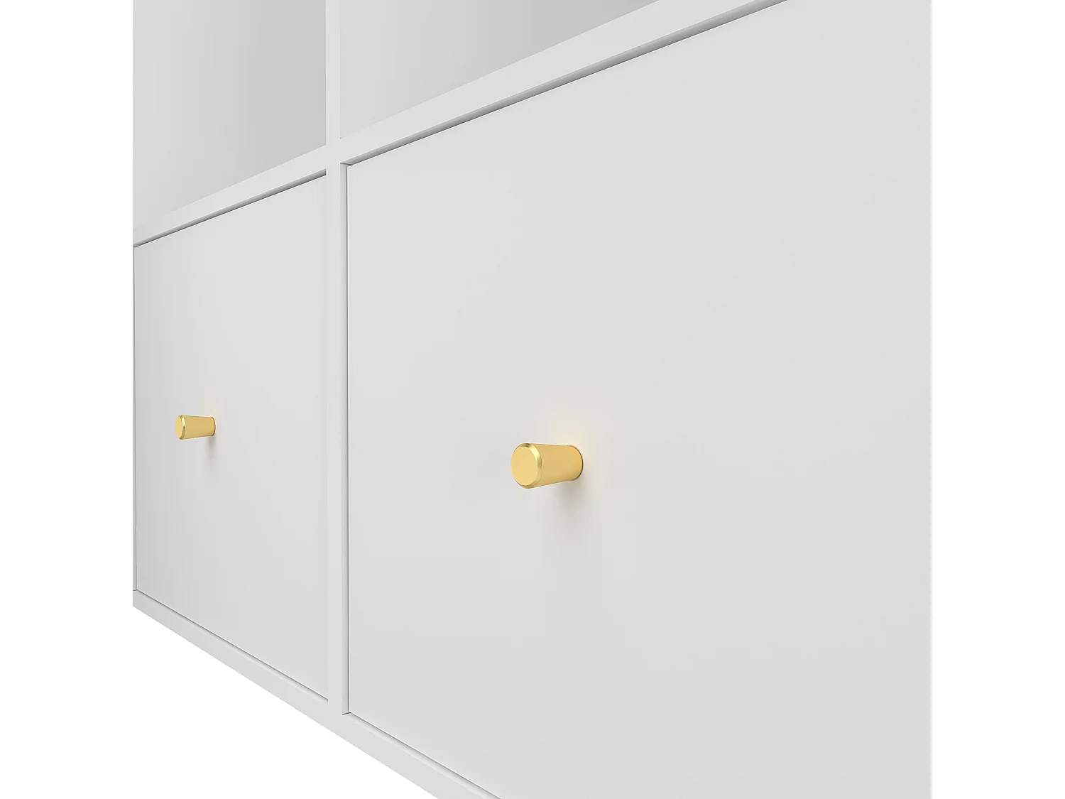 Bureau d'angle pivotant - 4 compartiments et 4 tiroirs  - Plateau pivotant à 360° - Plateau et pieds renforcés - MDF - Blanc