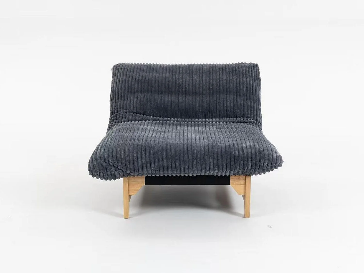 Puf Gigante Blanco de Tela Corduroy, Ergonomico con Respaldo 100x120x76 cm, para Salón y Dormitorio de Adultos