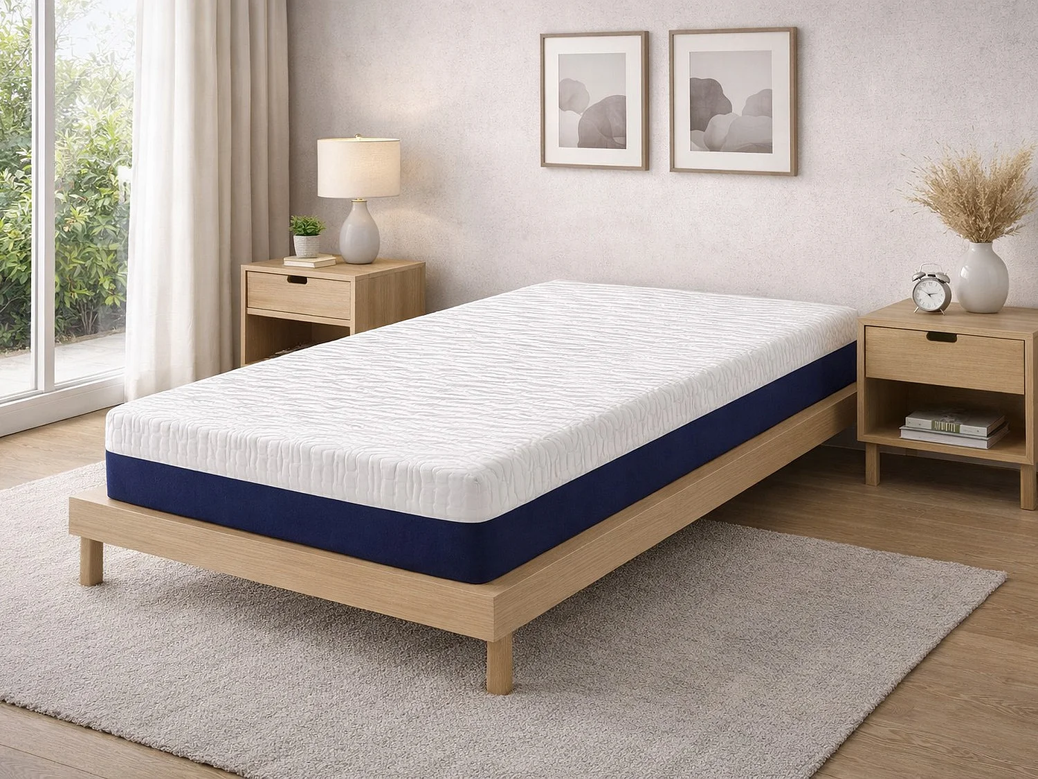 DREAMDI HADES Schaumstoffmatratze 150x200 cm – Höhe 20 cm mit 3 cm Memory-Schaum