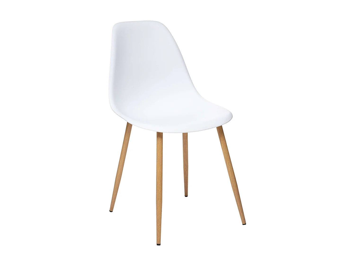 Pack 4 Sillas Taho 46x85x51cm - Blanco/Madera Claro