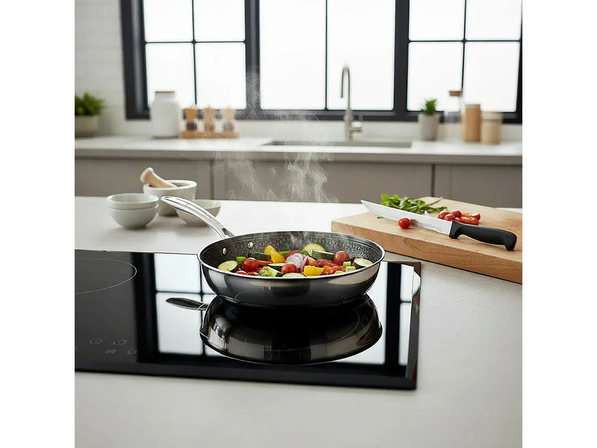 Virtuo - Set 1 poêle 24cm, 1 couteau à découper 20cm