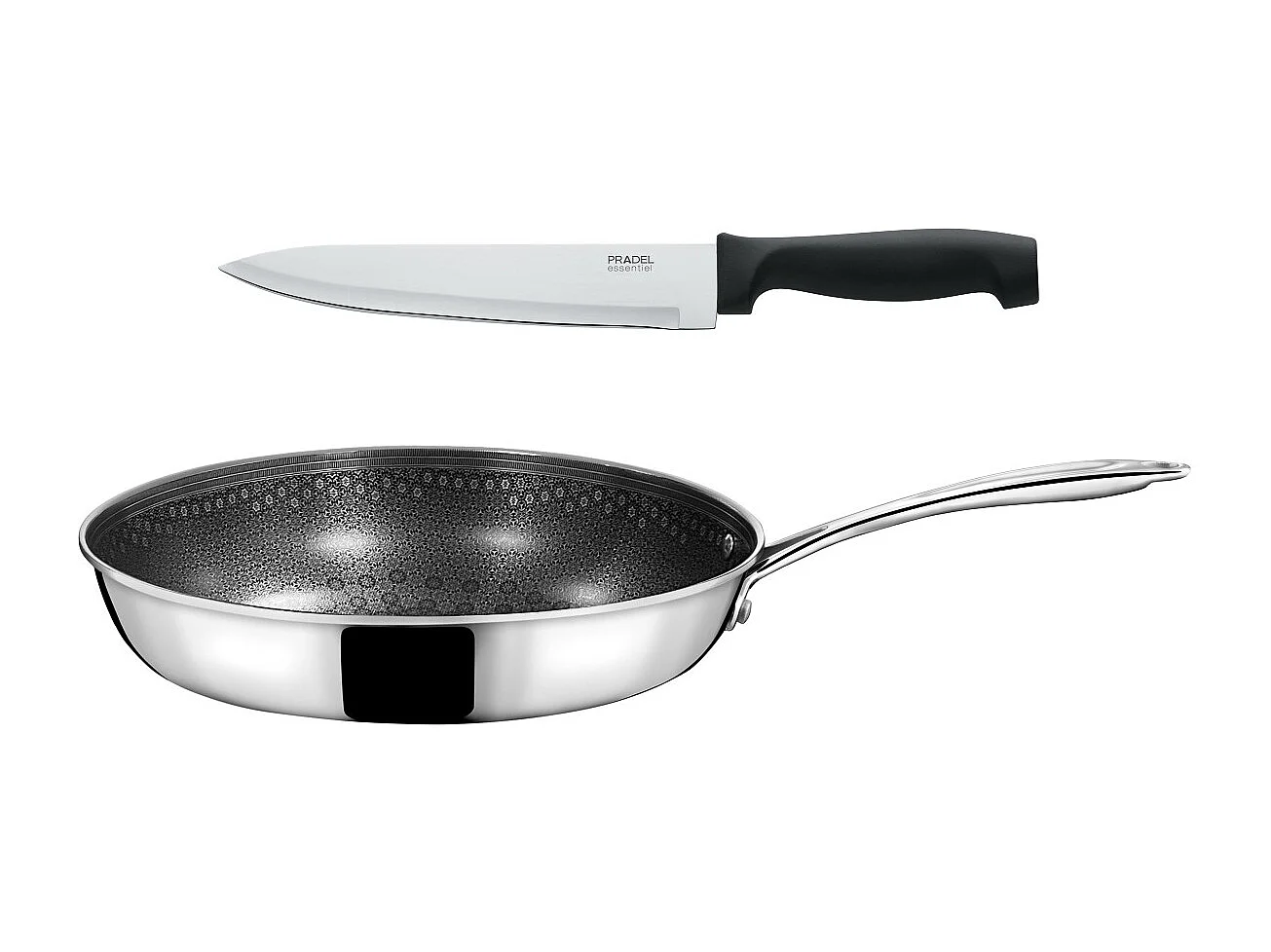 Virtuo - Set 1 poêle 28cm, 1 couteau chef 20cm