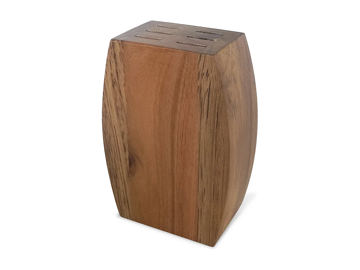 Serge - Bloc bois d'acacia pour 6 couteaux steak
