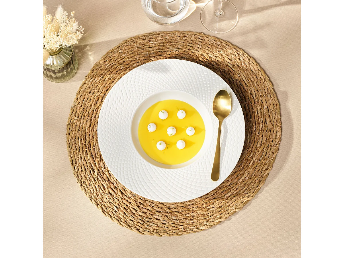 Escade Doré Satiné - Lot de 4 cuillères moka et 4 fourchettes à gâteau