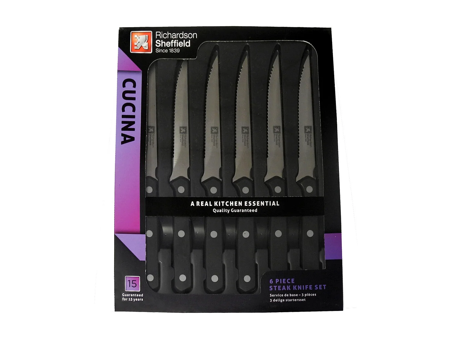 Cucina - Coffret 6 couteaux steak