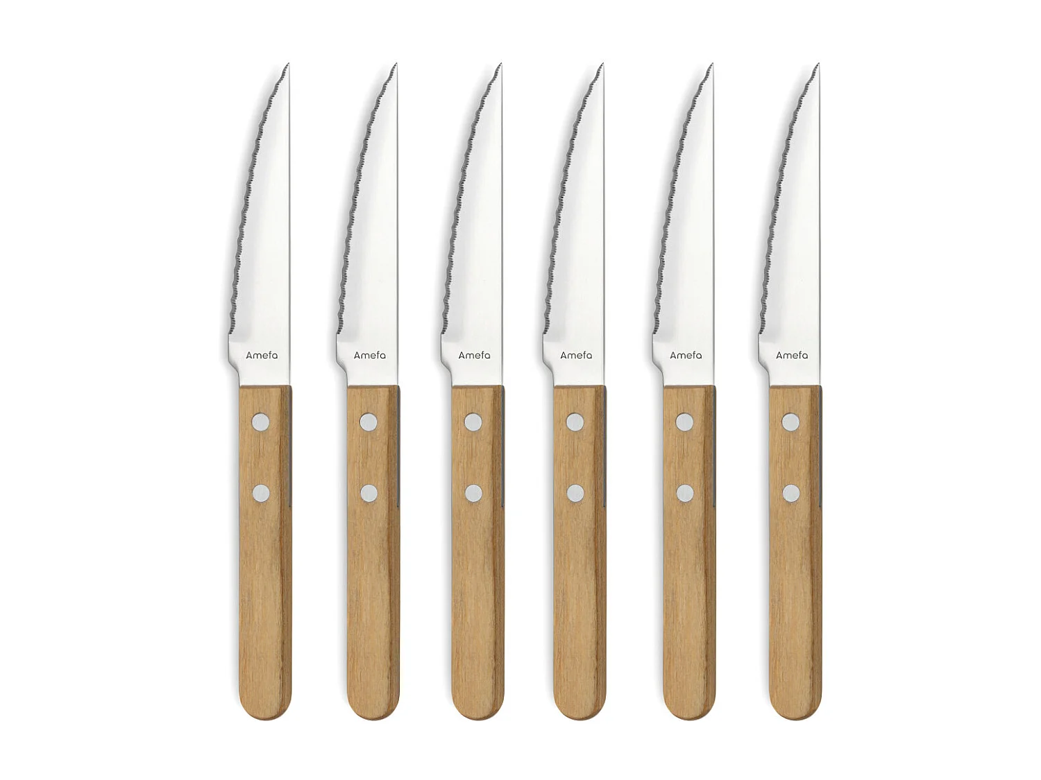 Steak Pizza Bois - Coffret 6 couteaux steak
