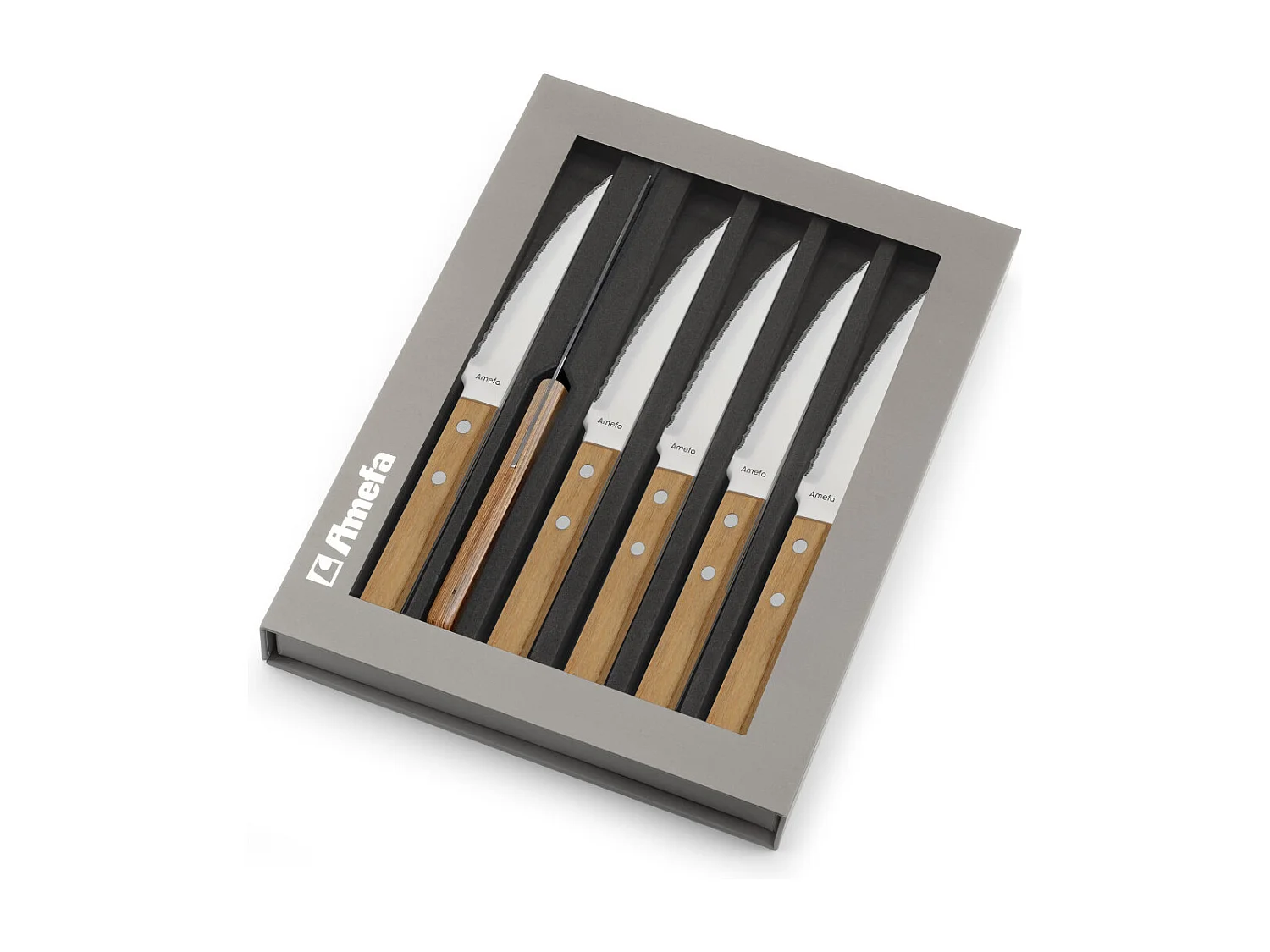 Steak Pizza Bois - Coffret 6 couteaux steak