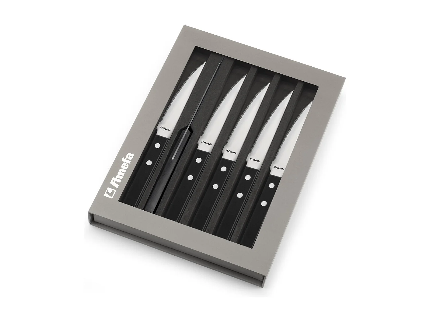 Steak Pizza Noir - Coffret de 6 couteaux steak