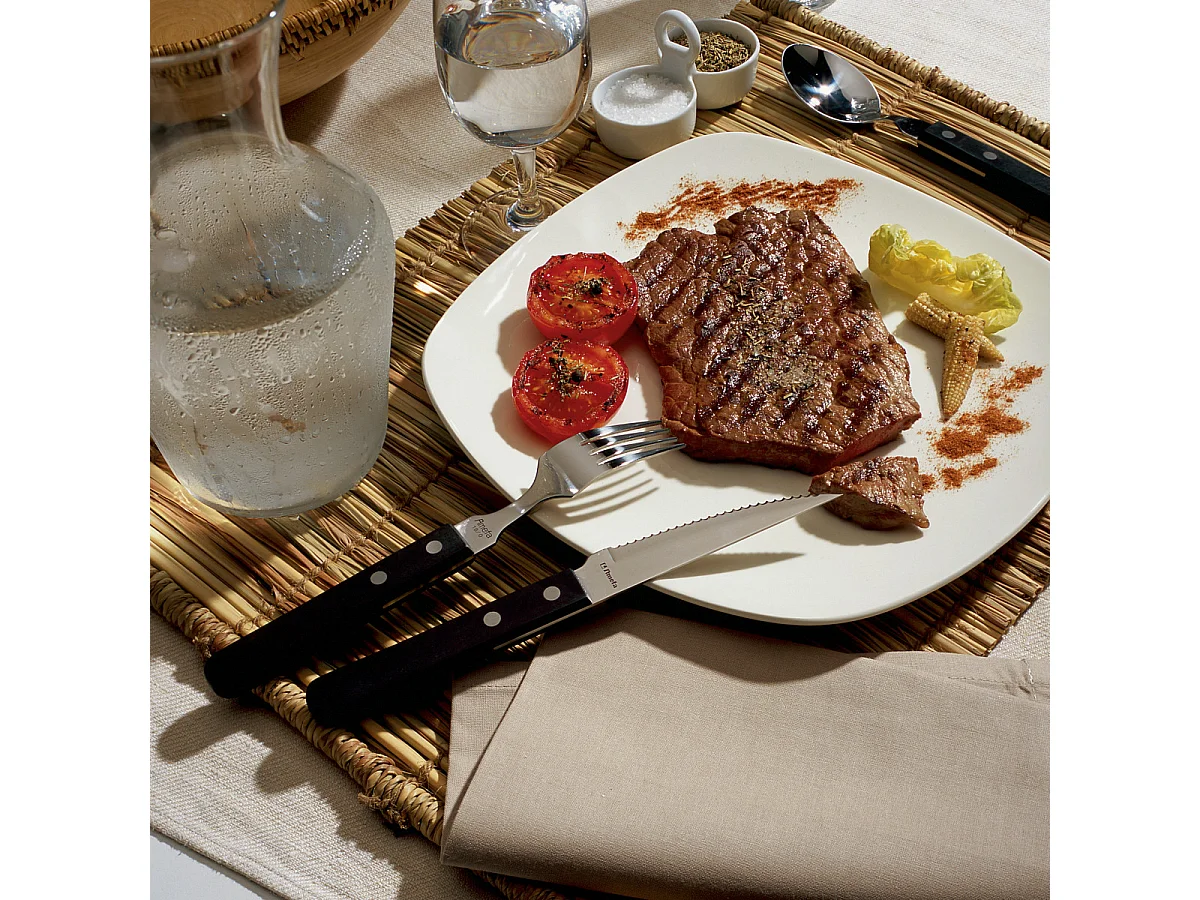 Steak Pizza Noir - Coffret de 6 couteaux steak