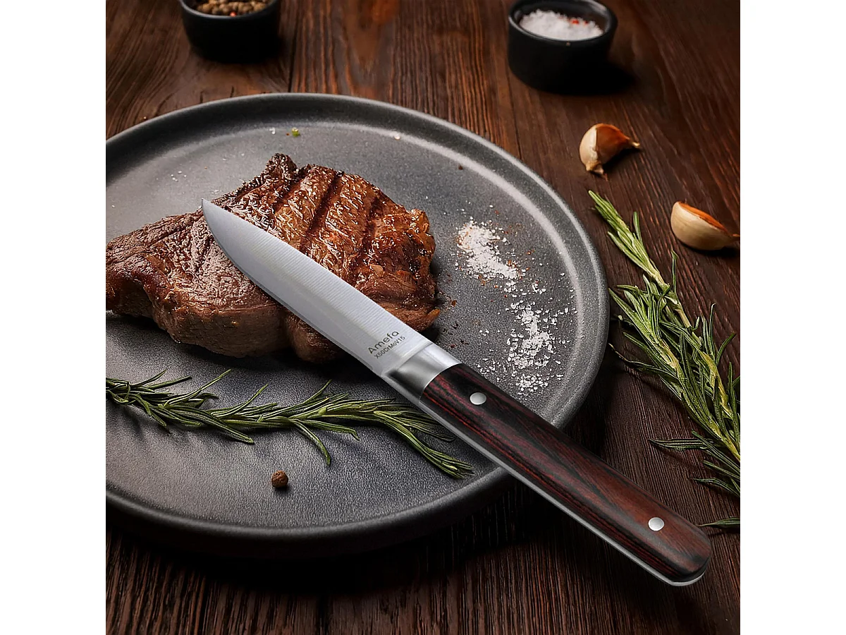 Fusion Noyer - Coffret 4 couteaux steak