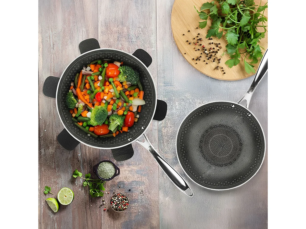 Virtuo - 1 poêle 24cm, 1 poêle 28cm, 1 feutrine 28cm