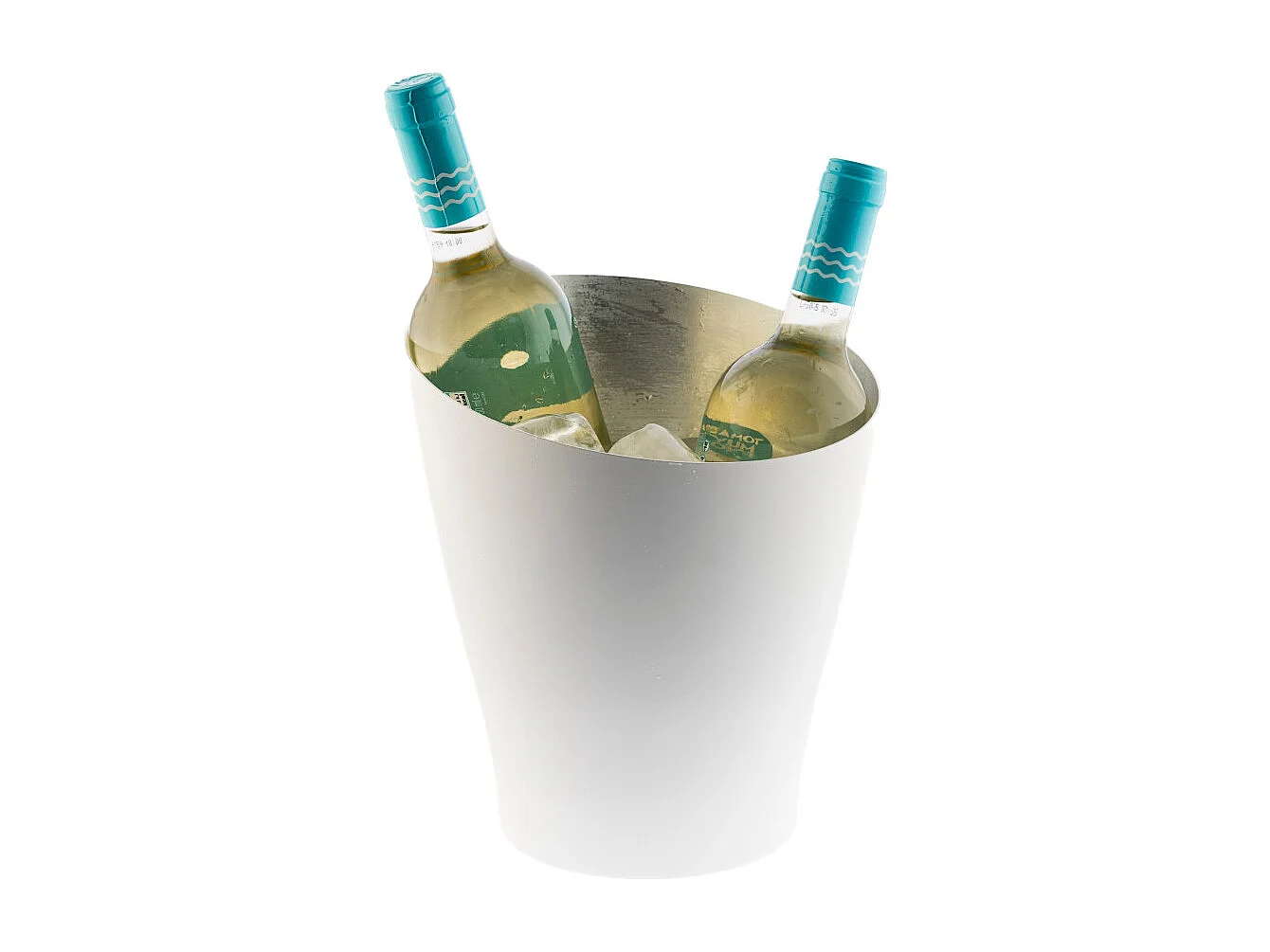 Alloy Blanc - Seau à glace en métal 2 bouteilles (5 L)