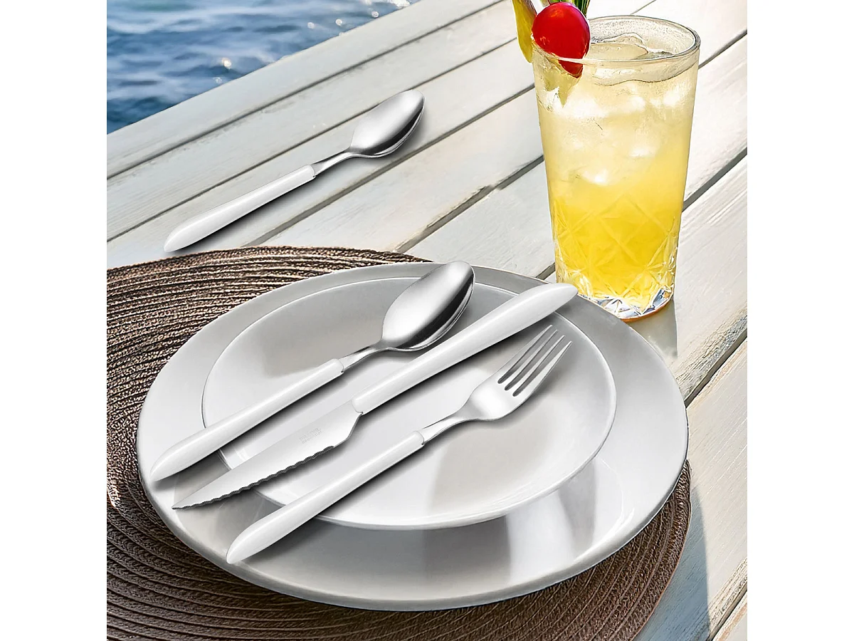 Vibrato Blanc - Ménagère 24 pièces