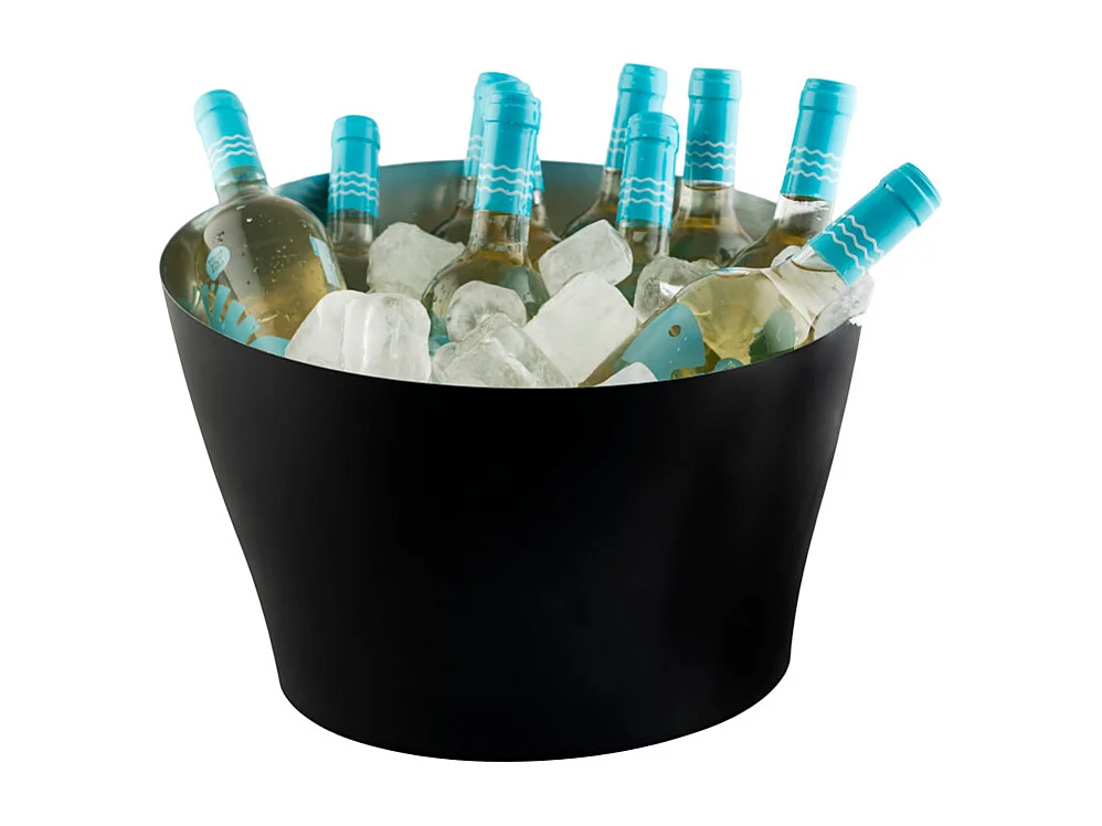 Alloy Noir - Seau à glace en métal 10 bouteilles (20 L)