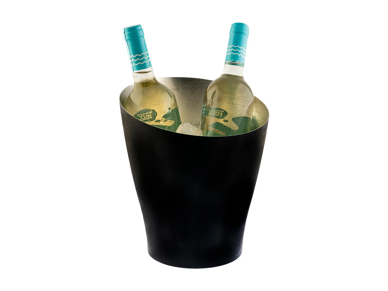 Alloy Noir - Seau à glace en métal 2 bouteilles (5 L)