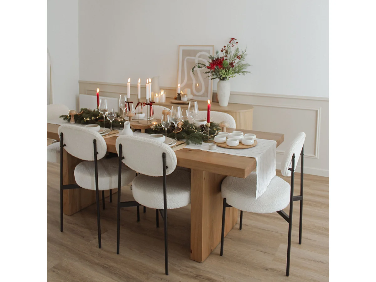 Tapas - Set 7 coupelles apéritives en céramique avec plateau en bambou tournant