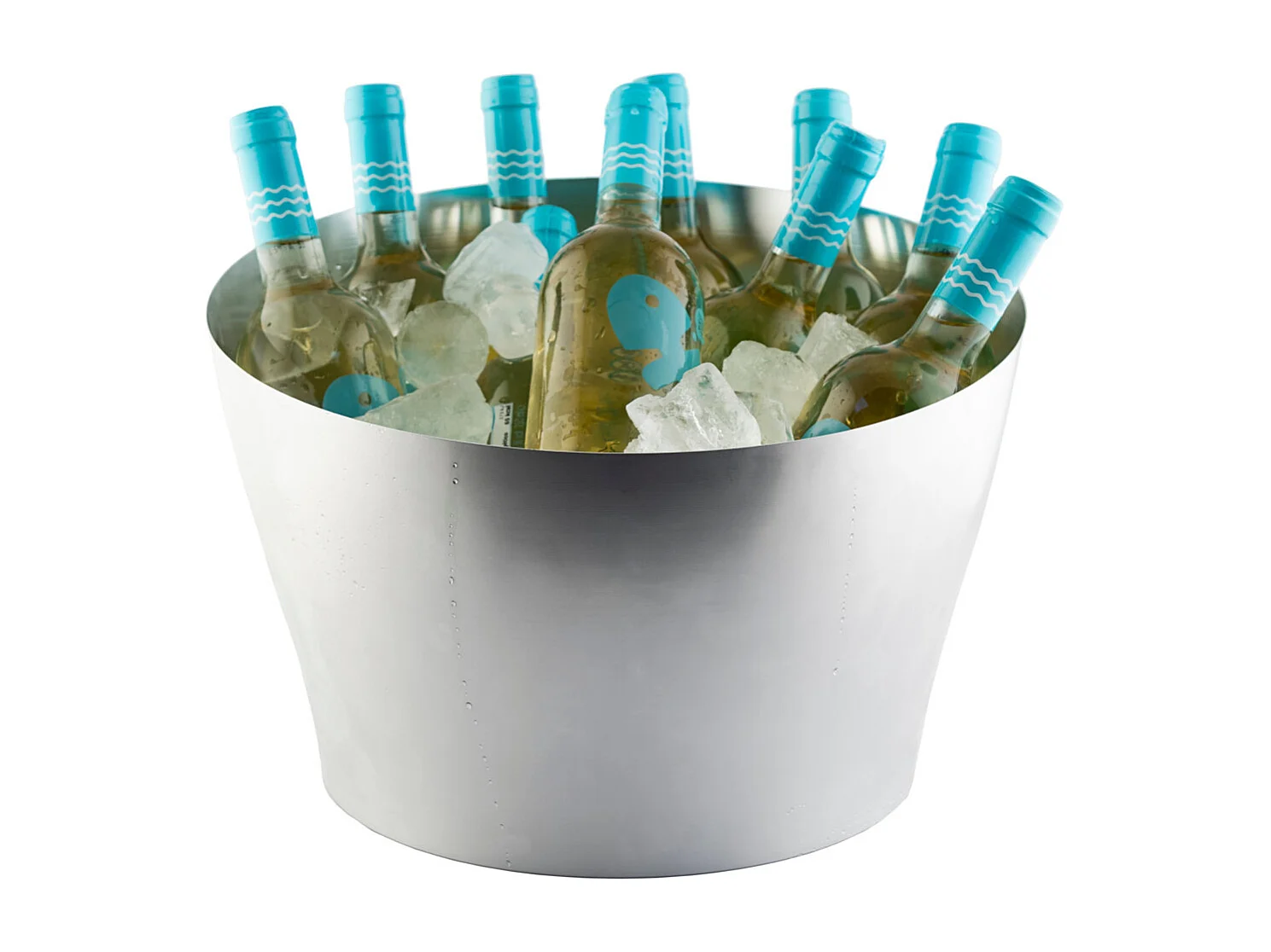 Alloy Argent - Seau à glace en métal 10 bouteilles (20 L)
