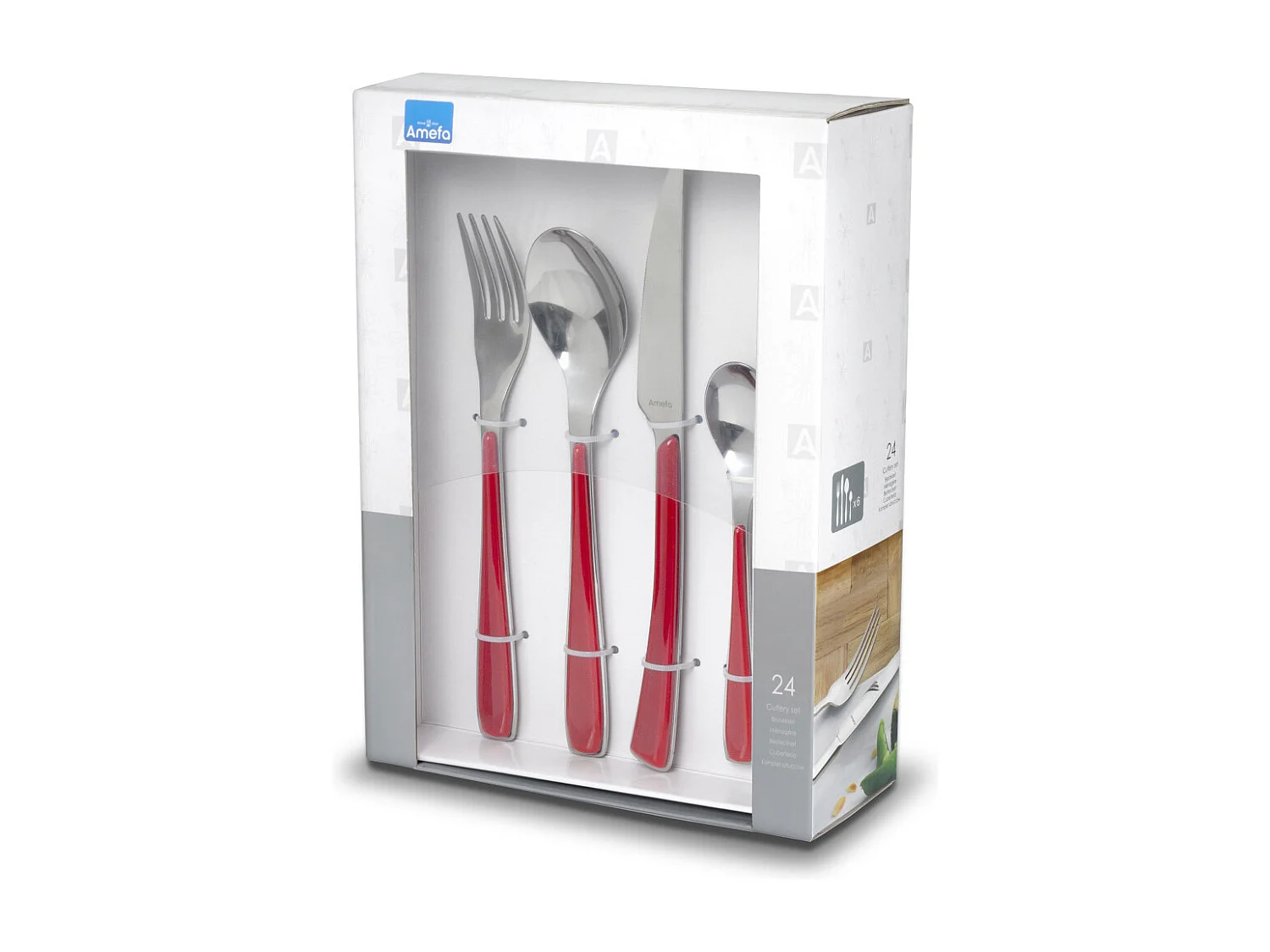 Amefa Ménagère 24 pièces rouge - 2224RDAF11C71