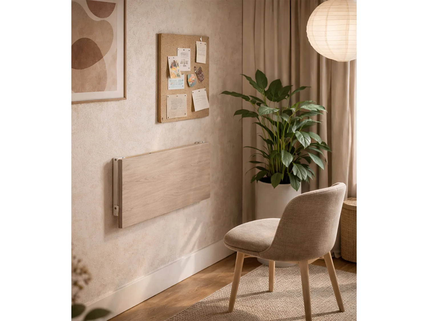 Mesa plegable de 21-50x78x5-50 cm en melamina y metal en color roble Canadian Plex