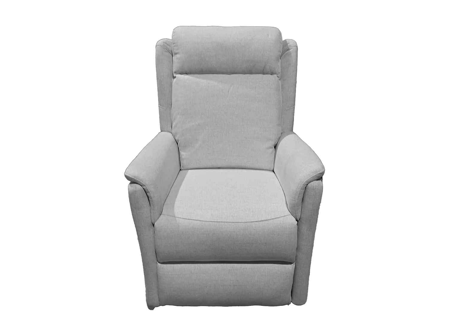 Sillón relax reclinable por palanca de 107x72x98 cm tapizado en tejido color gris Nievis