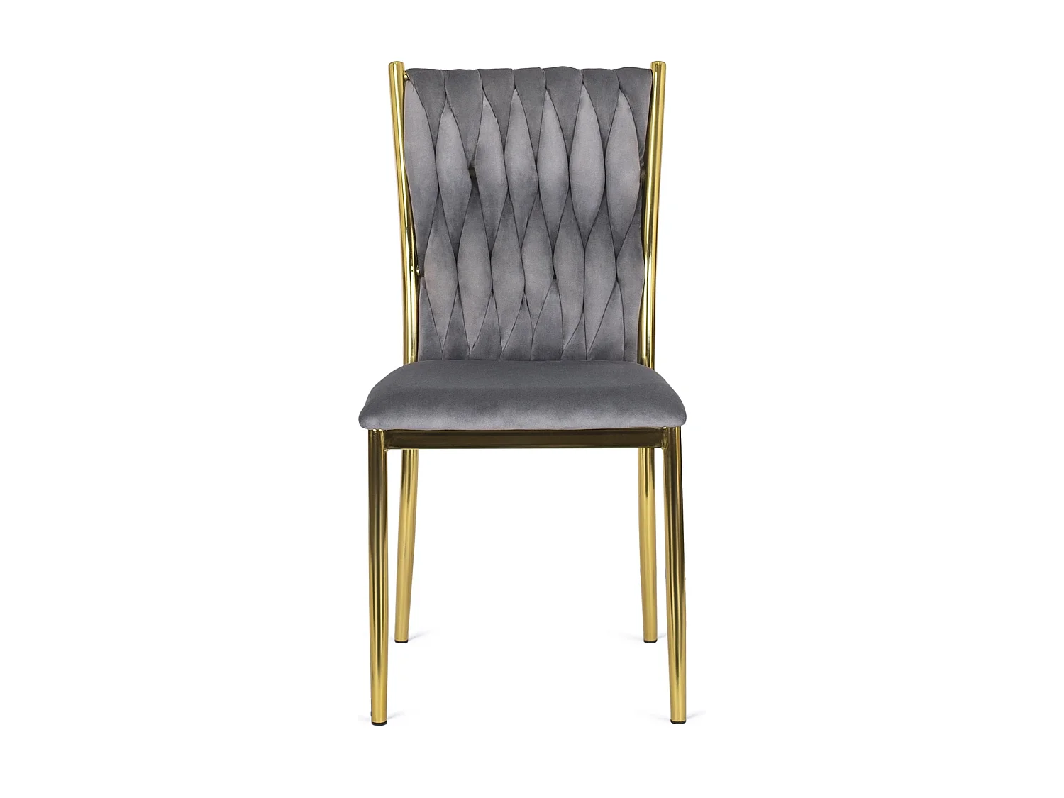 Chaise DAN Grise en Velours