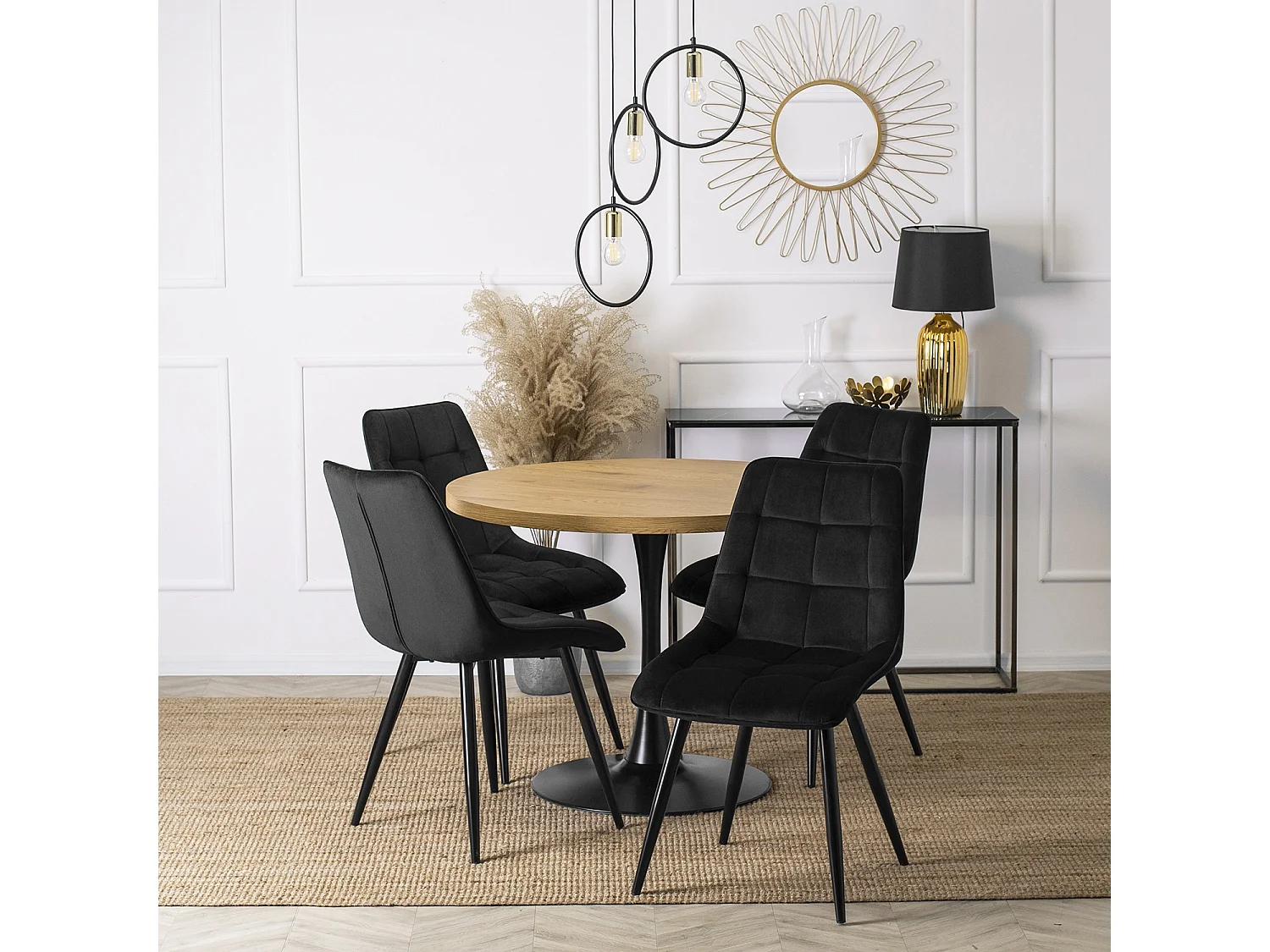 Chaise RIO Noire en Velours