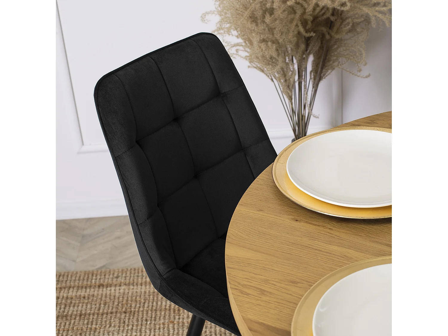 Chaise RIO Noire en Velours