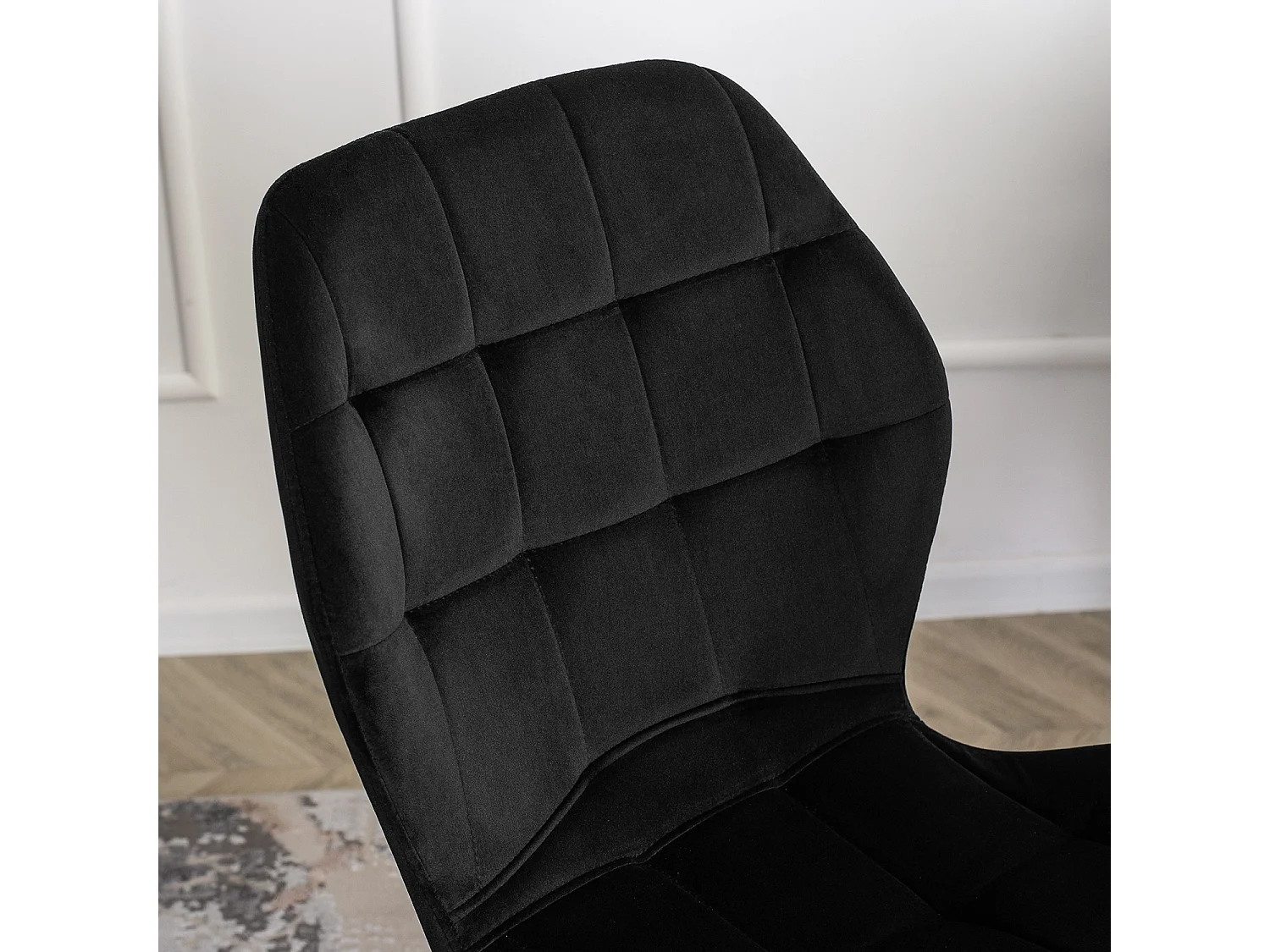 Dining Chair LUCKY Black Velour