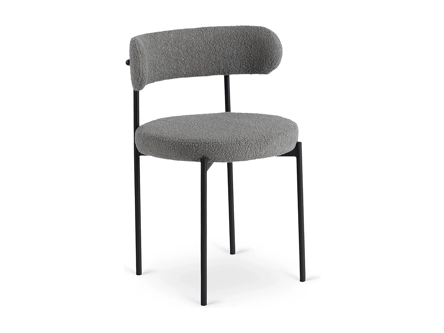 Chaise TULSA Grise Boucle