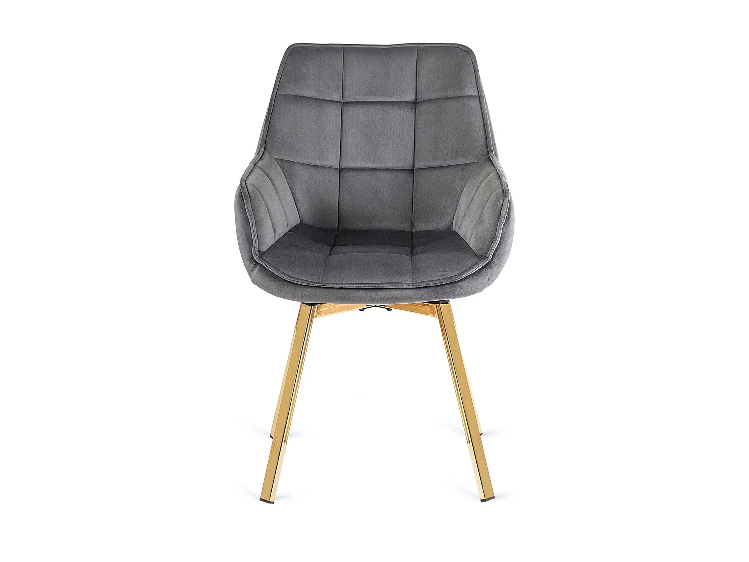 Chaise Pivotante MIA Grise en Velours