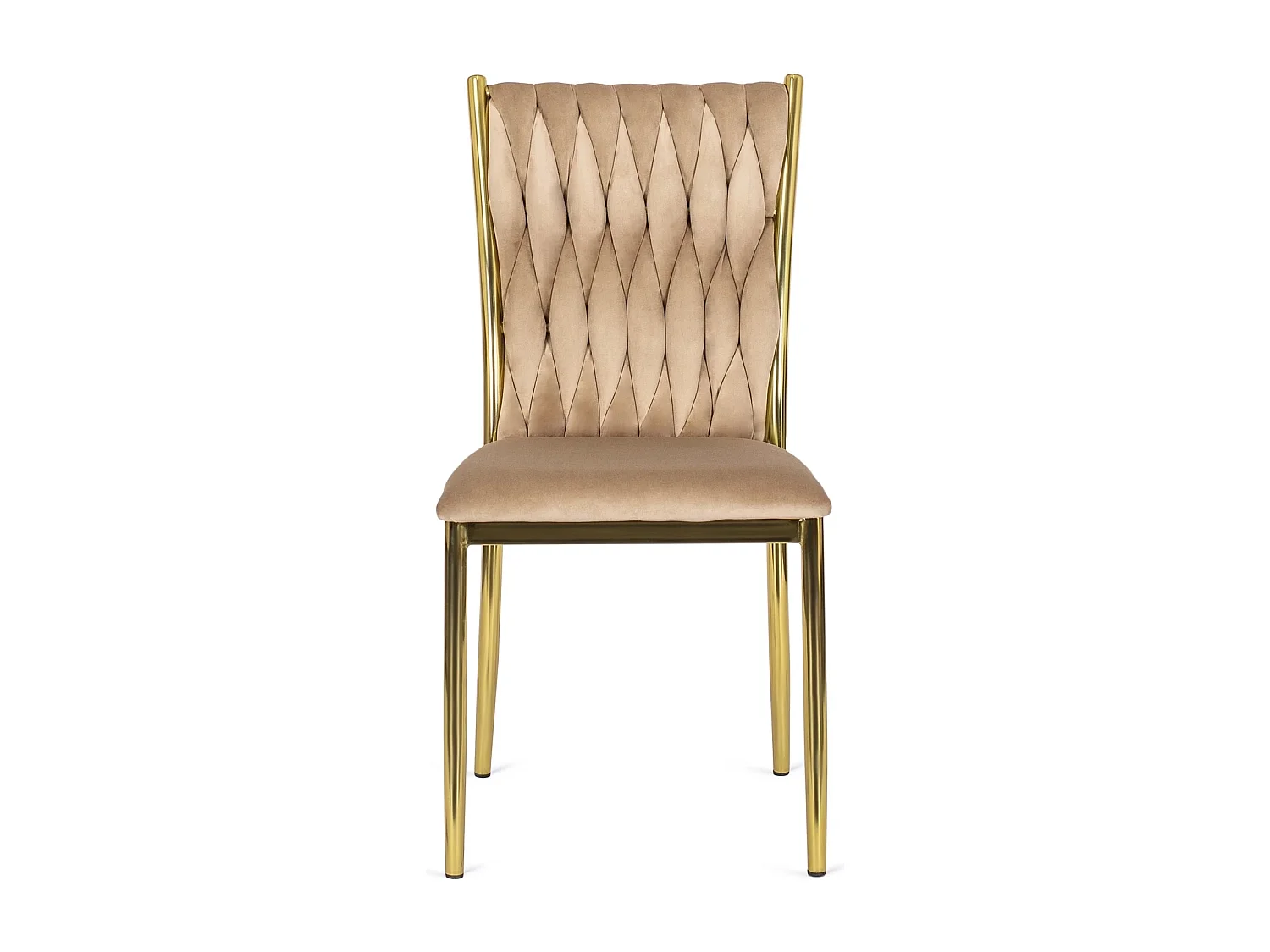 Chaise DAN Beige en Velours