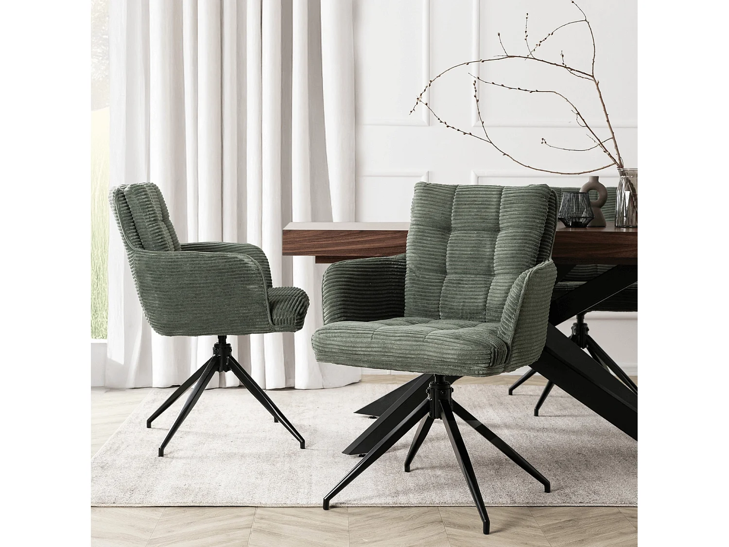 Chaise pivotante AKITA Verte