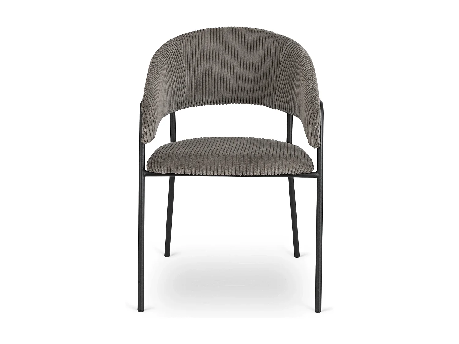 Chaise TINKA Grise en Velours Côtelé