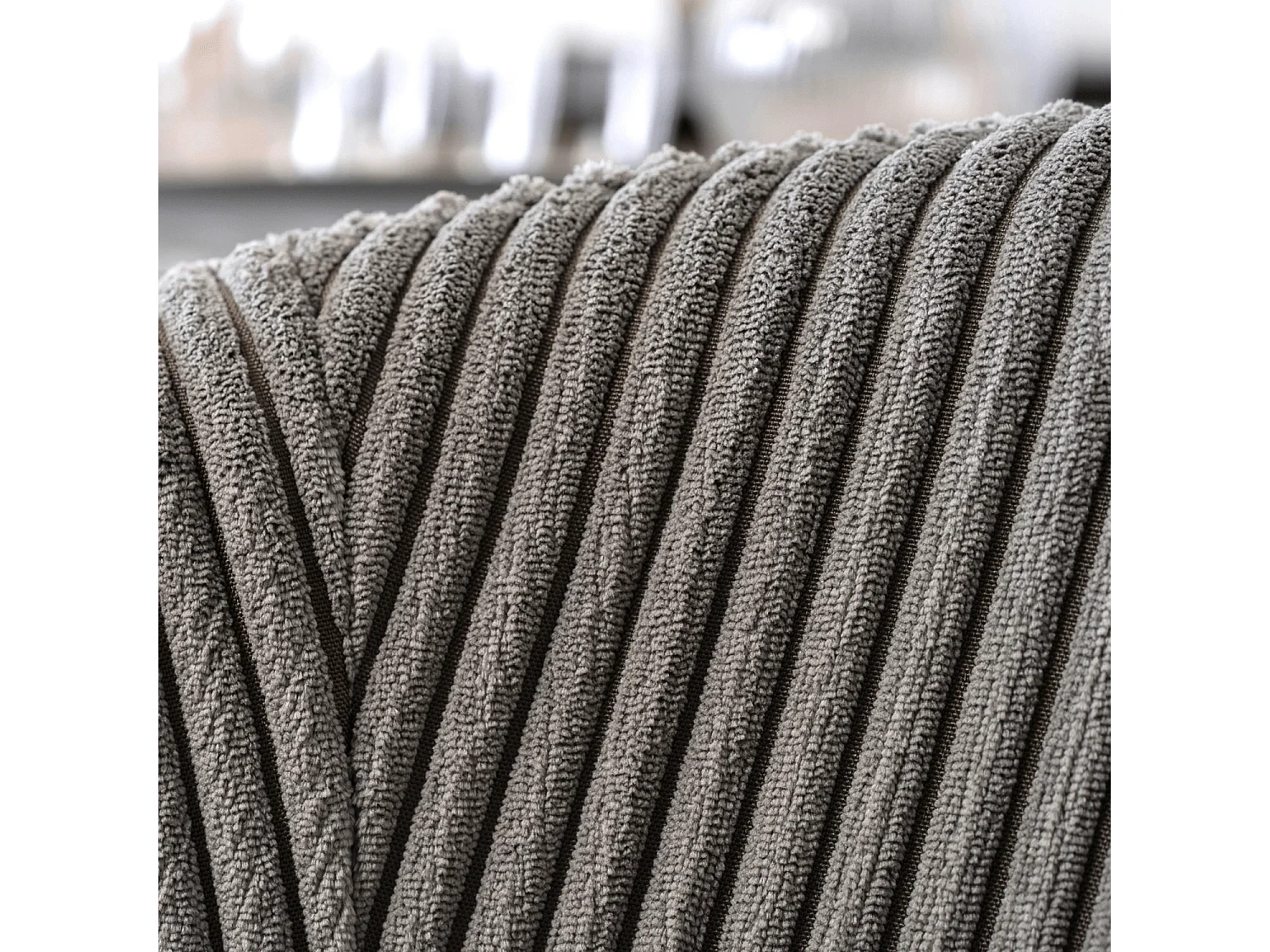 Chaise TINKA Grise en Velours Côtelé