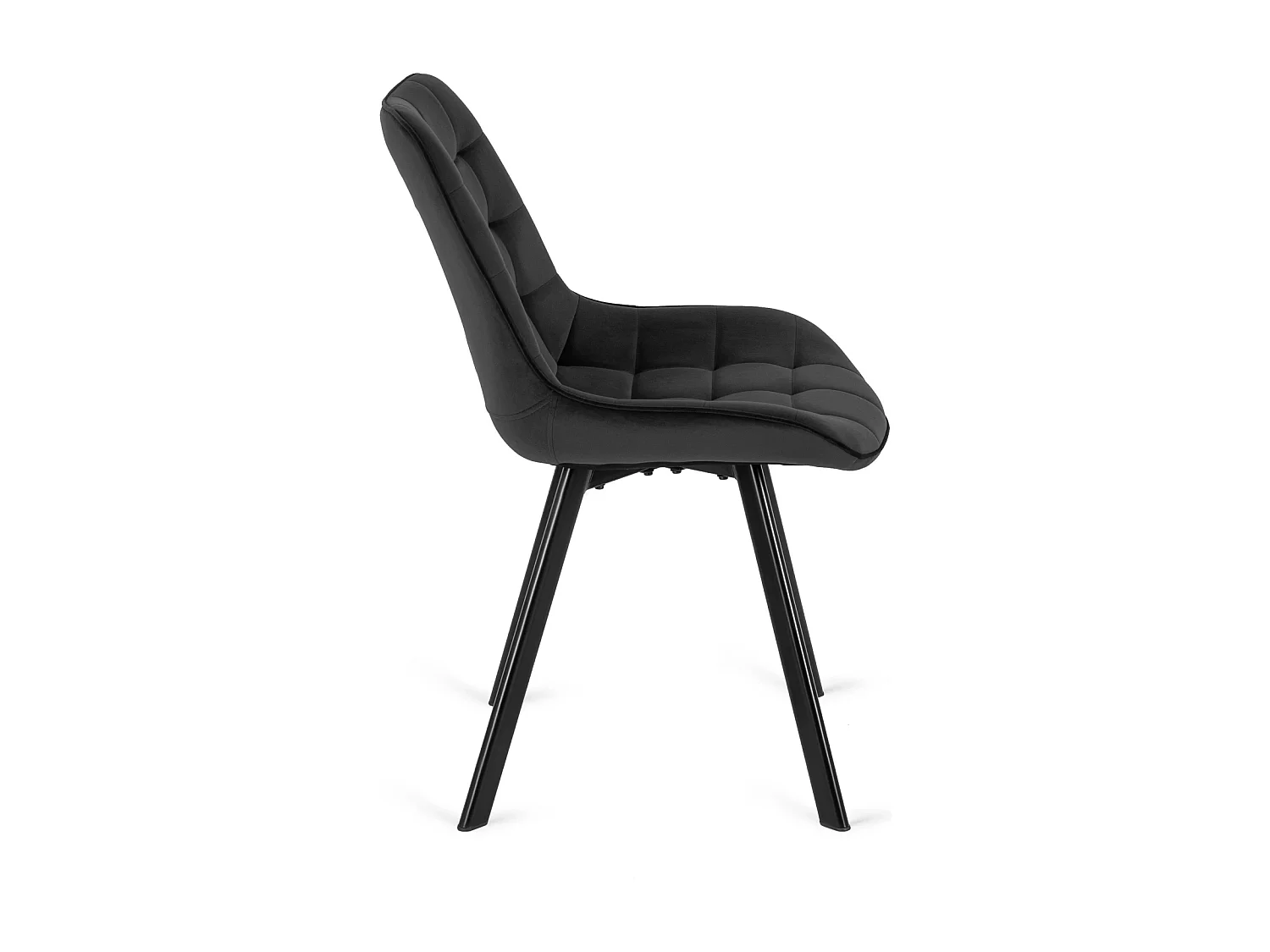 Chaise RICK Velours Noir