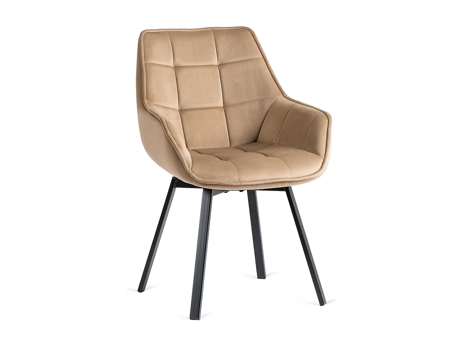 Chaise Pivotante LUNA Beige en Velours